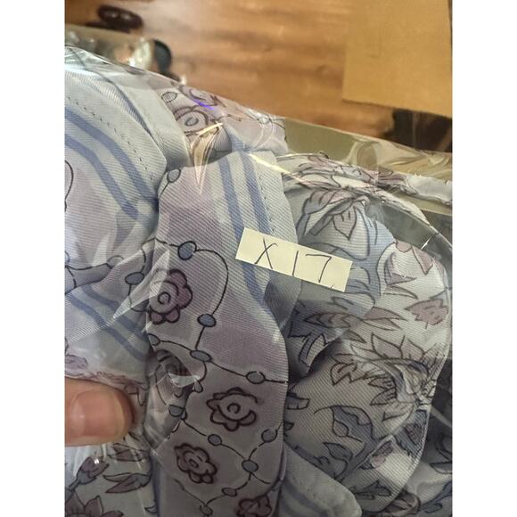 J.Crew NWT Sz S Tiered tie-waist dress in dusty periwinkle block print MSRP $198 - Picture 8 of 8